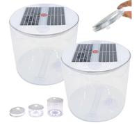 Jorzer Solar Camping Lantern Inflatable Lantern Portable Warm White Light 2Pcs Waterproof Solar Powered Foldable Lamp with Handle for Camping Inflatable