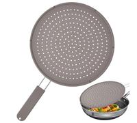 Jorzer Splash Guard for Frying Pan Frying Pan Splatter Guard, 11.81 Inch Silicone Grease Splatter Guard with Scald-Proof Handle,Heat Resistant Oil Splash Guard