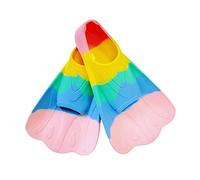 Jorzer Swimming Flippers Kids Swim Fins Comfortable Soft Swim Training Fins Silicone Flippers for Swimming and Diving Beginners Kids Girls Boys Adults (S)