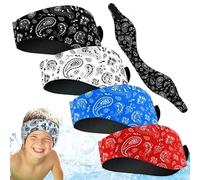Jorzer Swimming Headband, 4PCS 20.5 Inch Waterproof Kids Swimming Ear Plugs, Adjustable Ear Covers with Non Slip Lining for Kids Adult Surfing Bathing Kayaking, Style 1 Sporting Goods.