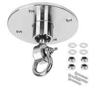 Jorzer Swivel Ceiling Hook Speed Bag Swivels Boxing Bag Metal Bracket Multi-direction Speedbag Swivel Equipment for Training Boxing Silver 1pc