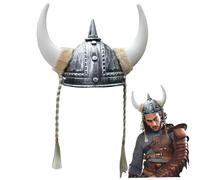 Jorzer Viking Hat Large Horns Viking Costume Plastic Knight Helmet for Medieval Dress up Cosplay Vikings Hat Helmet Men Vikings