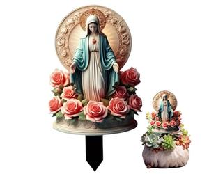 Jorzer Virgen De Guadalupe Statues, Estatua de la Virgen Guadalupe, Blessed Virgin Mary Acrylic Figure for Home & Garden Decor