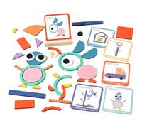 Jorzer Wooden Pattern Blocks, Educational Montessori Smart Sticks, Wooden Tangram Puzzle Montessori Generation Toys Brain Teaser for 3 4 5 Years Old Boys Girls Toys And Games.