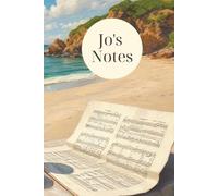 Jo's Notes: Josephine, Joanne, Joanna, Personalised, Beach, Wine, Music, Watercolour, Journal, Writing Book, Hardback, Wide ruled, 100 Pages,