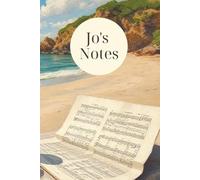 Jo's Notes: Josephine, Joanne, Joanna, Personalised, Beach, Wine, Music, Watercolour, Journal, Writing Book, Paperback, Wide ruled, 100 Pages,