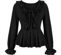 Josamogre Blouses for Women Renaissance Shirts Medieval Long Sleeve Gothic Plus Size Tops Medieval UK Pirate