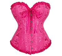 Josamogre Corset Top for Women Bustier Burlesque Outfit Plus Size Rose Red XXS