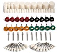 Josaton 140Pcs Polishing Kit for Dremel Rotary Tool | Abrasive Buff Wheels and Wool Felt Polishing Bits for Metal, Jade, Jewelry, Resin, Glass and Ceramic Grinding