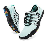 Josaywin Water Shoes for Men Quick Dry Wide Toe Aqua Shoes Adjustable Barefoot Sock for Swim Beach River Pool Surf, B Green, 18