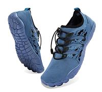 Josaywin Water Shoes for Men Quick Dry Wide Toe Aqua Shoes Adjustable Barefoot Sock for Swim Beach River Pool Surf, B-blue, 12.5