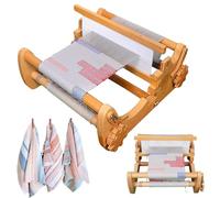 JOSBY 16.5 Inches Wooden Weaving Loom, Rigid Heddle Loom for Beginner, 11.8 Inch Weaving Width, Adjustable Fabric Density, Desktop Multifunctional Handcraft Weaving Machine, for Family Games, Gift