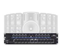 JOSBY 2-In 10-Out Digital Audio Processor, Professional Speaker Frequency Divider, 5-channel Stereo, Independent Volume Control, Reduced Distortion, for Wedding, Concert, Stage Performance