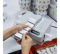 JOSBY 2s/pack Automatic Money Bundle Machine, Multifunctional Paper Strapping Machine, Counting Function, Temperature & Size Adjustable, Small Paper Strapping Band Machine, for Albums, Food, Cards