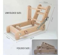 JOSBY Foldable Tabletop Band Loom, DIY Wooden Hand-Knitting Weaving Machine, With 2 Beechwood Shuttles, Maximum Weaving Width 6cm, Multi-Craft Weaving Loom, for Beginners, Adults, Craft Artist