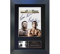Jose Aldo & Conor McGregor Signed Autograph Mounted Photo Reproduction PRINT A4 Rare (297 x 210mm) #564 (Black Frame)