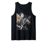 Jose Rizal Philippines Playing Electric Guitar Rocker Humor Tank Top