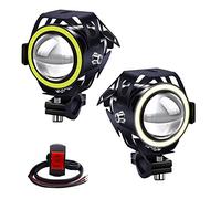 jose2015 2Pcs Motorcycle Headlights with Switch,U7 Motorcycle Additional Lights LED Fog Lights 12V 24V Motorbike Front Spotlights Driving Daytime Lights with High Low Beam Strobe