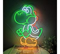 JOSEBRU Anime Neon Sign Dinosaurs Neon Sign Dimmable LED Neon Lights for Bedroom Wall Decor Game Room Decor Mario Decor for Kids Boys Man Cave, Gifts for Mario Fans
