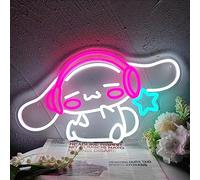 JOSEBRU CinnamoRoll Neon Sign Anime Neon Sign for Wall Decor Janpanese Neon Light for Bedroom Wall Decor Game Room Decor Livingroom Decor for Kids, Personalized Gifts for Girls