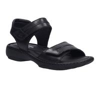 Josef Seibel Womens Debra 19 Leather Riptape Sandals 76719 476 105 5 UK Black
