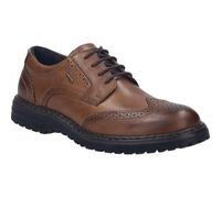Josef Seibel Erroll 59 Mens Waterproof Leather Brogue Shoes Cognac Brown Size 8-