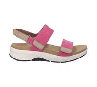 Josef Seibel Estelle 04 Pink Nubuck Leather Womens Adjustable Sporty Sandals