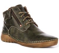 Josef Seibel Felicia 09 Lace Up Chelsea Womens Boots In Olive UK 4 - 8