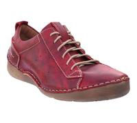 Josef Seibel Fergey 56 Womens Ladies Red Leather Lace Up Trainers Shoes Size 4-9