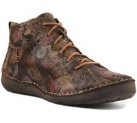 Josef Seibel Fergey 97 Lace Up Floral Print Ankle Boots In Brown Size UK 3 - 8