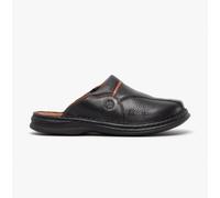Josef Seibel Klaus Mens Leather Mules Black/cognac - Size UK 11