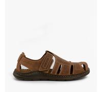 Josef Seibel Maverick Mens Leather Touch Fasten Comfort Casual Chestnut Sandals