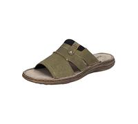 Josef Seibel Men Mules Vincent 07, Men´s Clogs,Width G (Regular),Slipper,Slides,Sandal,Summer Shoe,Casual Shoe,Green (Oliv-Kombi),41 EU / 7 UK