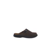 Josef Seibel Men's 'Max' Leather Mules in Dark Brown | Size: 10 Josef Seibel Dark Brown 10