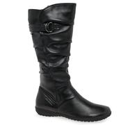 Black Fur Lined Fashion Slouch Boots - female - Josef Seibel - High Boots - Black - 6 UK - Shoes 6 UK