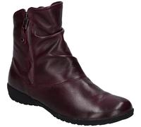 Josef Seibel Naly 24 Womens Ruched Leather Ankle Boots 6 UK Amarena Leather