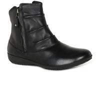 Josef Seibel Naly 24 Womens Ruched Leather Twin Zip Ankle Boots