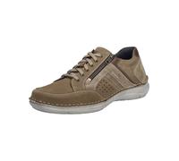 Josef Seibel New Anvers 87 Men's Low-Top Trainers, Width K (Extra Wide), Interchangeable Footbed, Sand combi, 10.5 UK