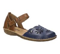 Josef Seibel Rosalie 04 Ladies Navy Combi Leather Buckle Shoes