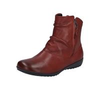 Josef Seibel Women Bootees Naly 24, Ladies Ankle Boots,Width G (Regular),Ladies Boots,Gathered,Zipper,Low Boots,Boot,Red (Carmin),40 EU / 6.5 UK