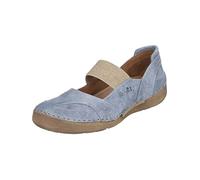 Josef Seibel Women Strappy Ballet Flats Fergey 89, Ladies Ballet Flats,Width G (Regular),Removable Insole,Summer Shoes,Blue (Jeans),38 EU / 5 UK
