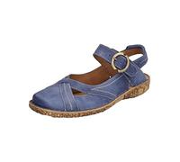 Josef Seibel Women Strappy sandals Rosalie 49, Ladies Sandals,Width G (regular),comfortable,sandal,summer shoe,flat,Blue (ocean),37 EU / 4 UK