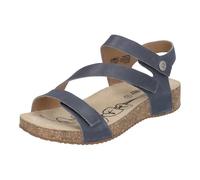Josef Seibel Women Strappy Sandals Tonga 25, Ladies Sandals,Width G (Regular),Summer Sandal,Comfortable,Flat,Sandal,Blue (Jeans),42 EU / 8 UK