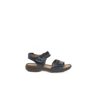 Josef Seibel Women's 'Debra 19' Leather Sandals in Dark Blue | Size: 6 Josef Seibel Dark Blue 6