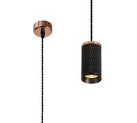 Josefa 11cm Single Ceiling Pendant Light - Black and Rose Gold