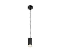 Josefa 11cm Single Ceiling Pendant Light - Sand Black with Acrylic Ring