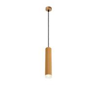 Josefa 30cm Single Ceiling Pendant Light - Champagne Gold with Acrylic Ring