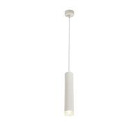 Josefa 30cm Single Ceiling Pendant Light - Sand White with Acrylic Ring