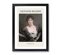 Josefina Alvear De Errazuriz By Giovanni Boldini Exhibition Museum Painting Framed Print | A2 Black Framed Wall Art | Ready to Hang | Modern Historical Picture | Living Room Bedroom Lounge Office