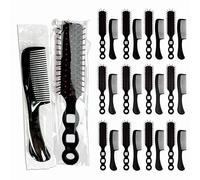 JoseHana 50pcs Hair Comb and Brush Set for Homeless, Light weight Black Hair Brushes Bulk Combs Individually Wrapped for Women Kids Wet Dry Curly and Straight Hair, Hotel Travel Shelter Nursing